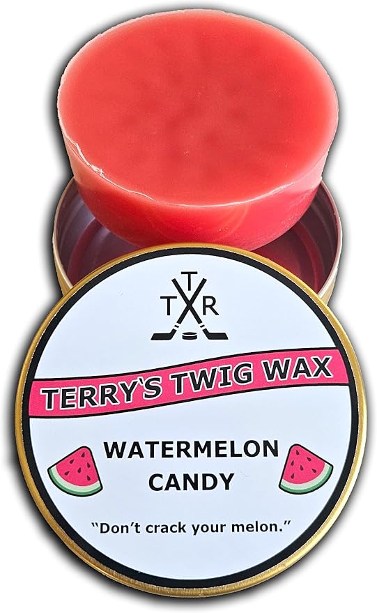 Terry's Twig Wax - Watermelon Candy (Scented Hockey Stick Wax) for Hockey Blade Tape, Increased Puck Control, Stick Tricks Michigan, Water Resistant-StrideForce Fitness