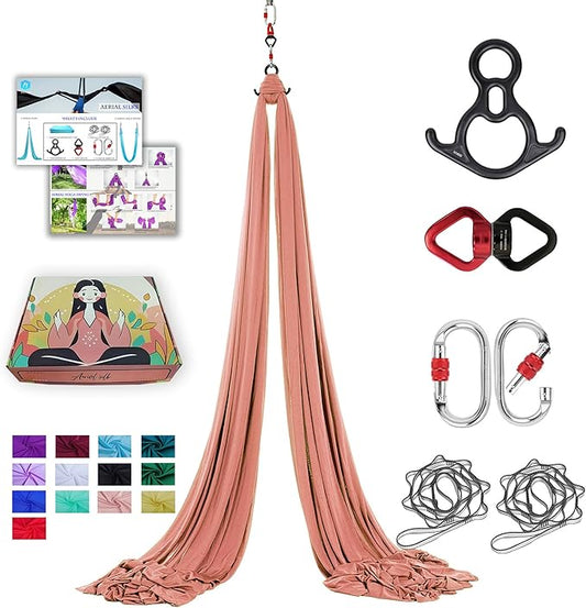 Aerial Silks 11 Yards Aerial Silks For Home Aerial Yoga Swing Aerial Yoga Hammock Swing Aerial Silk For Gymnastics-StrideForce Fitness