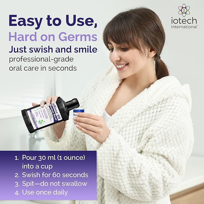 ioRinse MR: The Most Dentist & Oncologist-Recommended Oral Ulcer Rinse of its Kind. Maximum Relief of Oral Mucositis, Mouth Sores, Dry Mouth, Canker Sores, Mouth Irritation & Cancer patients, Mint 1 L