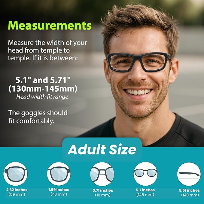 BLUE CUT Sports Protection Goggles, Photochromic Lenses Safety Glasses for Basketball, Pickleball Indoor Outdoor Sports-StrideForce Fitness