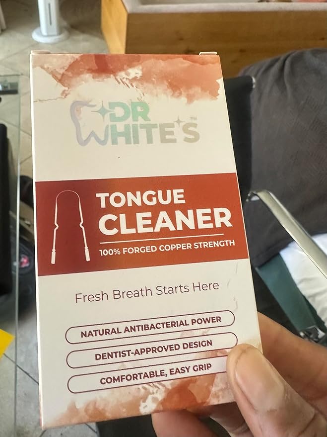 Dr. White’s Copper Tongue Cleaner – Dentist-Formulated Dual-Grip Design for Fresh Breath & Everyday Oral Detox – 100% Forged Copper, For Adults & Kids, Rust-Resistant, Built to Last (2-Pack)