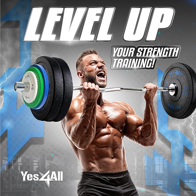 Yes4All Fractional Weight Plates Set, Available In Steel And Rubber, Set of 2/4/6 Plates in 1.25LB, 2.5LB, or 5LB Sizes, Micro Change Plates for Dumbbell and Olympic Barbell Weightlifting-StrideForce Fitness