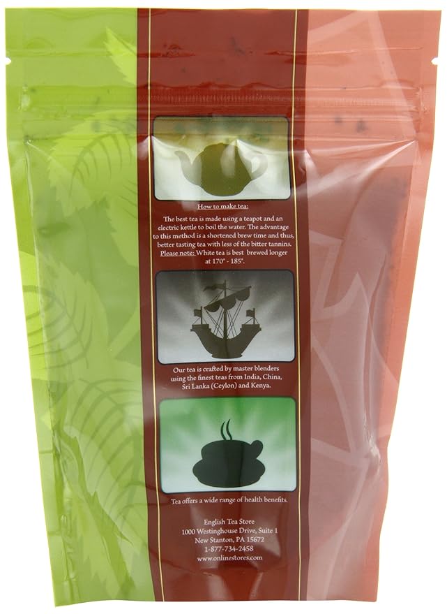 Loose Organic Ceylon Tea pouches - 4oz | Sri Lankan Pekoe Grade Black Tea | Delicate Floral Notes | Loose Leaf Pouch for Brewing | Naturally Bright Cup | Great for Afternoon Serving-StrideForce Fitness
