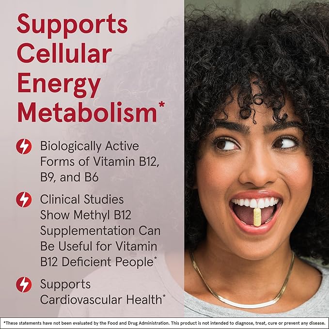 Jarrow Formulas Ultra Strength Methyl B-12 5000 mcg & Methyl Folate 800 mcg + P-5-P, Dietary Supplement for Cellular Energy Metabolism and Cardiovascular Support, 60 Chewable Tablets, 60 Day Supply-StrideForce Fitness