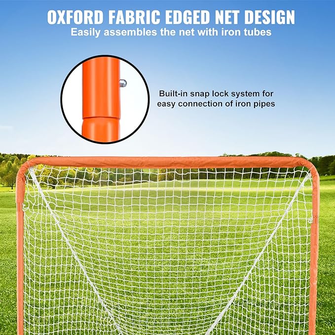 VEVOR Portable Lacrosse Goal - Complete Training Accessory Set with Extended Coverage for Youth and Adults-StrideForce Fitness