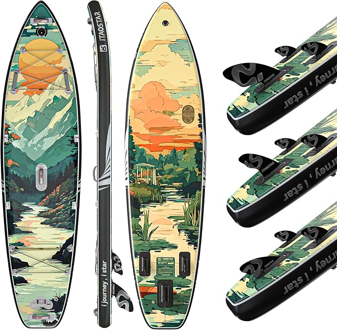 Novelty 11'6" x 35" Extra Wide SUP for Enhanced Stability - Inflatable Stand Up Paddle Board - Premium Paddle Board Kit for Adults & Youth - All Skill Levels - Includes SUP Accessories-StrideForce Fitness