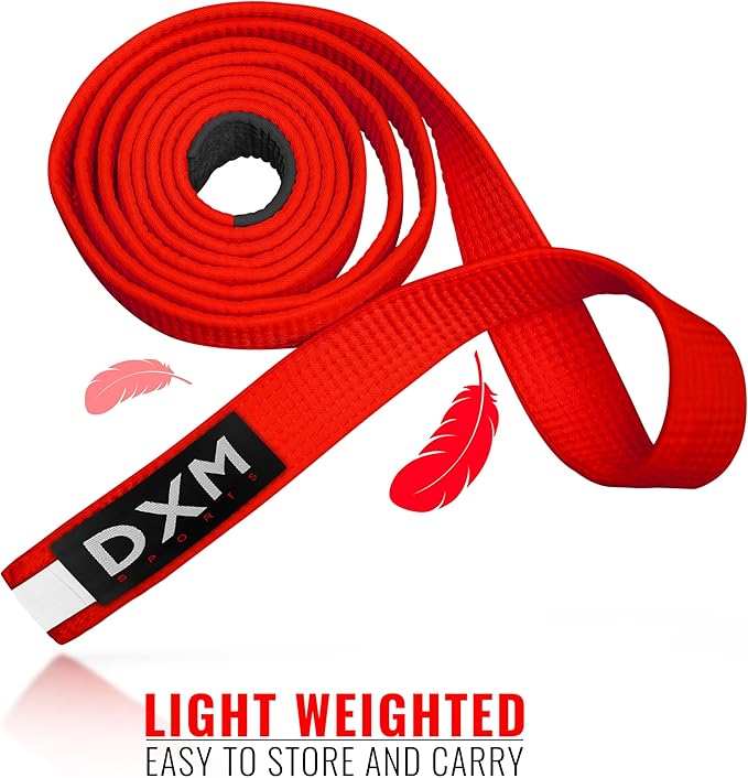 DXM SPORTS BJJ Jiu Jitsu Belt - Taekwondo Karate Belt - Martial Arts Uniform Ranking Judo Belt Double Stitched for Kids Adult-StrideForce Fitness