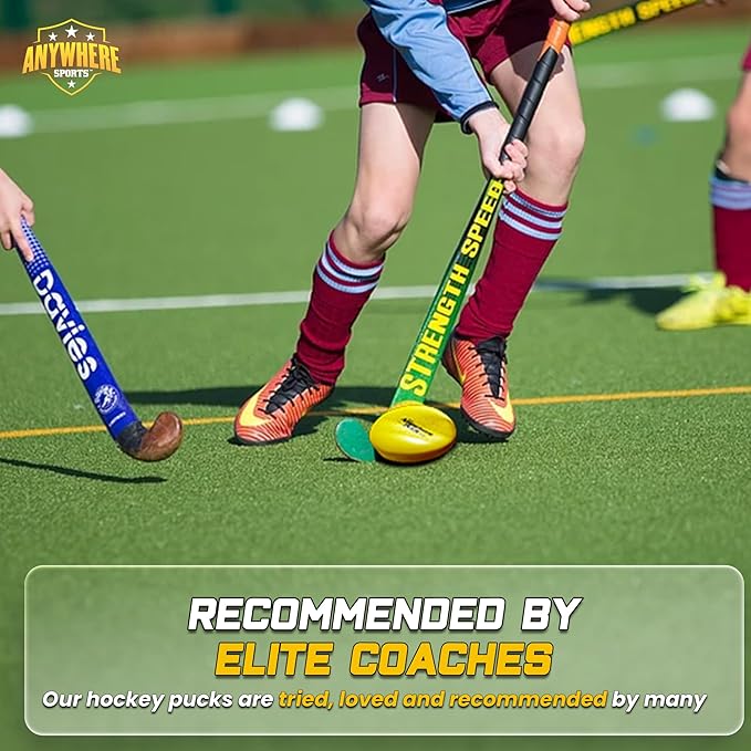 Nature Bound The Anywhere Puck Foam Hockey Training Puck (6 Pack with Drawstring Storage Bag), for Children and Adults, Indoor and Outdoor Use-StrideForce Fitness