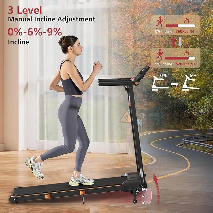 Treadmill with Incline, 3 in 1 Under Desk Treadmill Walking Pad with Removable Desk Workstation 3.5HP Foldable Compact Walking Treadmills for Home Small Office with Wristband Remote Control-StrideForce Fitness