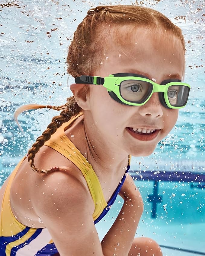 Kids Swim Goggles,Swimming Goggles for Kids 6-14, Anti-Fog UV Protection Pool Glasses for Boys Girls-StrideForce Fitness