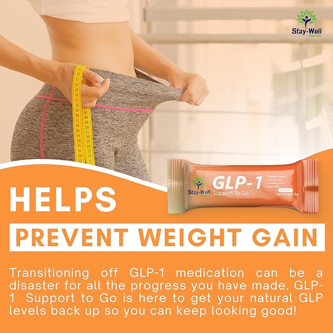 GLP-1 Supplement | Natural GLP-1 Production | GLP 1 Booster Drink Mix to Control Appetite and Cravings | Great Tasting Metabolic Support - Yerba Mate, Garcinia Cambogia, Berberine [Orange]-StrideForce Fitness