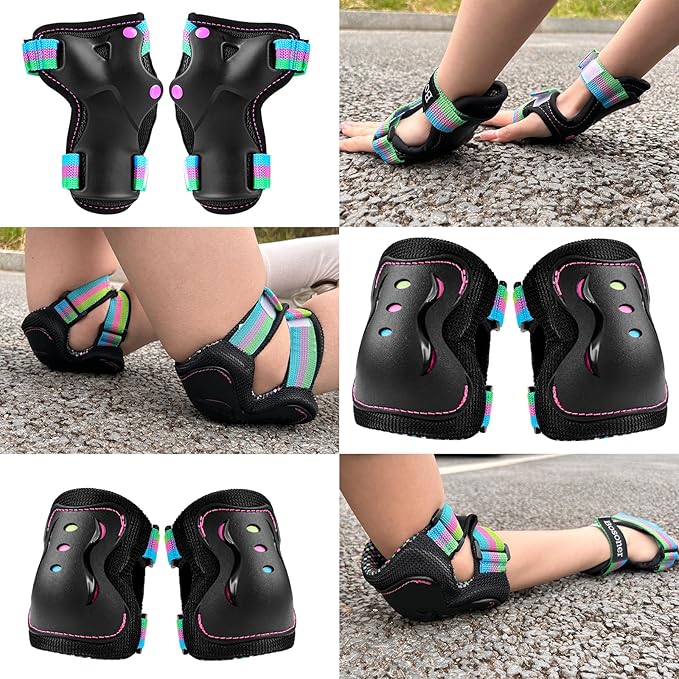 BOSONER Kids/Youth Knee Pad Elbow Pads Guards Protective Gear Set for Roller Skates Cycling BMX Bike Skateboard Inline Skatings Scooter Riding Sports-StrideForce Fitness