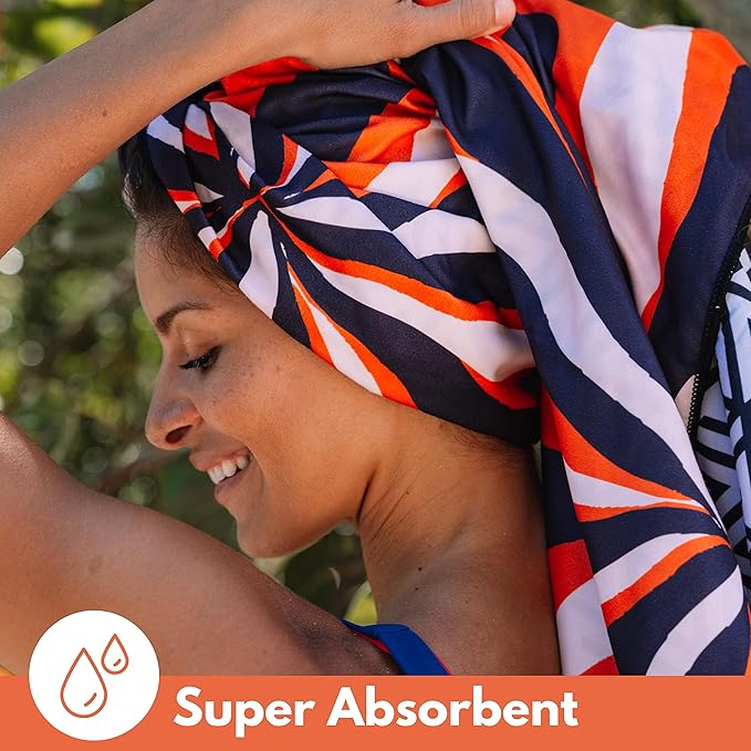 ECCOSOPHY Microfiber Beach Towel - Sand Free Towels are Quick Dry, Light Weight, Super Absorbent - Perfect Pool, Travel, Cruise, Camping Essentials - Oversized Extra Large for Adults 71x35 in-StrideForce Fitness