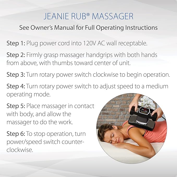 Core Products Jeanie Rub Variable Speed Massager - Sheepskin Cover Combo