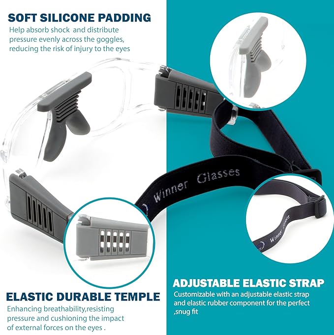 BLUE CUT Safety Outdoor Sports Goggles Unisex Anti Fog Ideal For Basketball Racquetball-StrideForce Fitness