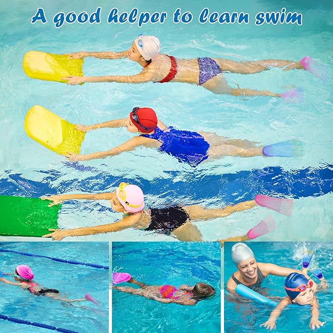 Gintenco Swim Fins, Kids Swim Training Fins for Lap Swimming, Travel Size Flippers with Mesh Bag, Silicone Swimming Fins for Kids Teens Adults Women Men-StrideForce Fitness