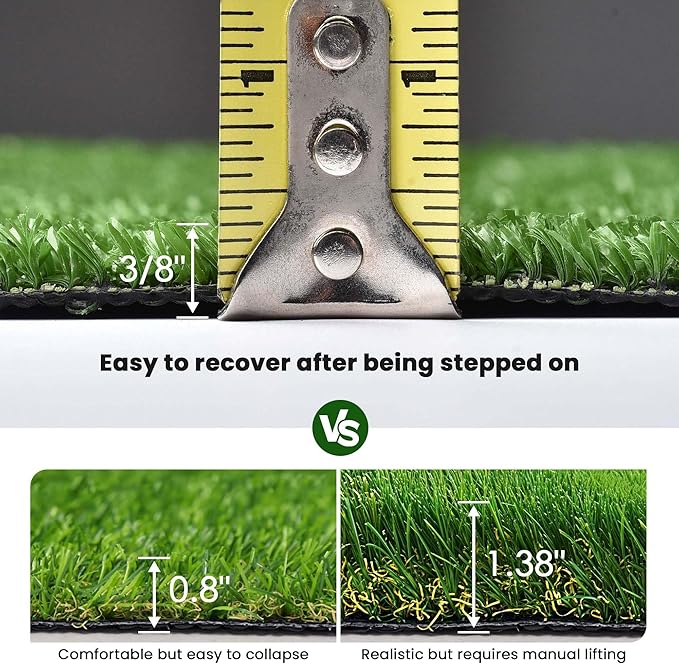 Yescom Sports Sled Strips Turf Gym Turf Flooring for Weight Sled Push Gym Equipment Outdoor Indoor Use 65'x3'(195 Sq.Ft) 0.4" H-StrideForce Fitness