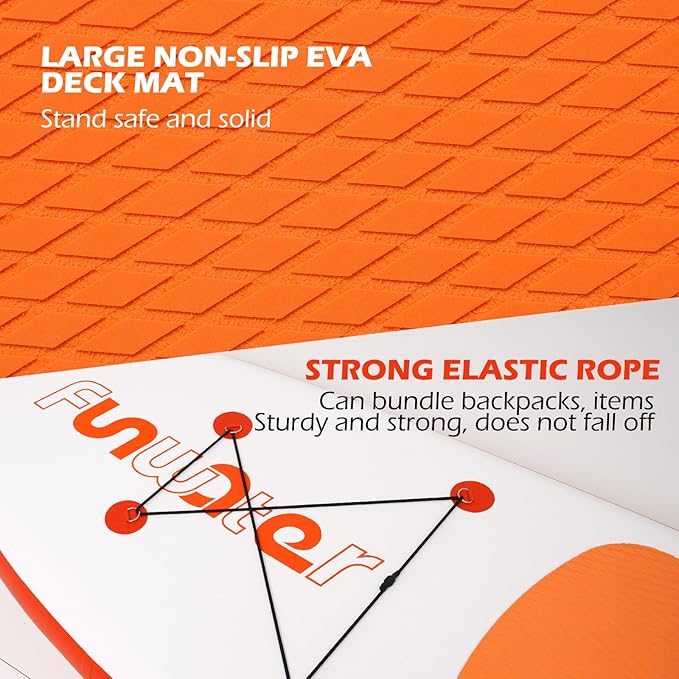 FunWater Inflatable Ultra-Light Stand Up Paddle Board for All Skill Levels with Premium SUP Paddleboard Accessories,Non-Slip Comfort Deck for Youth & Adults-StrideForce Fitness