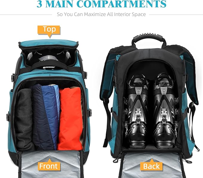 Ski/Snowboard Boot Bag/Skating Bag | Excellent for Store and Transport Gear, Jacket, Helmet, Goggles, Gloves & Accessories-StrideForce Fitness