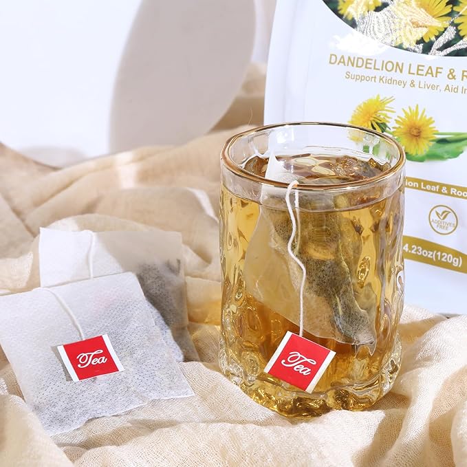 TEARELAE - Dandelion Leaf & Root Tea - 60 Counts Premium Dandelion Leaf and Root Tea Bags - Support Kidney, Aid in Digestion - Non-GMO - Caffeine-Free-StrideForce Fitness