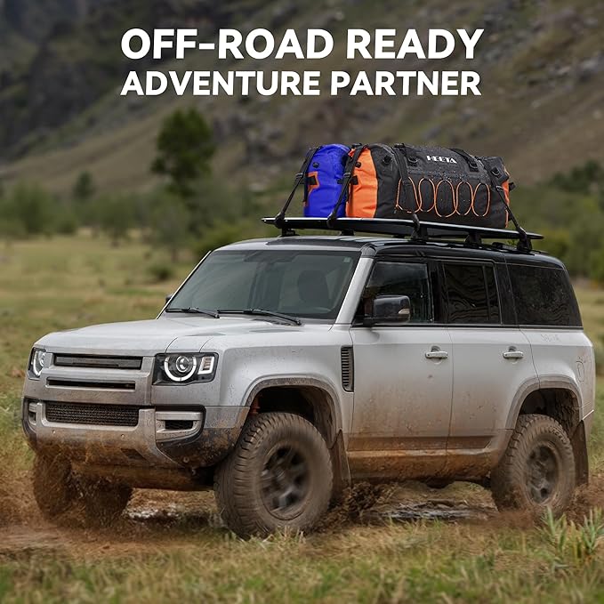 HEETA Waterproof Duffel Bag Motorcycle Dry Bag Backpack, 60L/80L Extra Large Rolltop Travel Duffle Bags with Straps & Handles for Kayaking Rafting Boating Canoeing Camping Gym Beach Cruise Ship-StrideForce Fitness