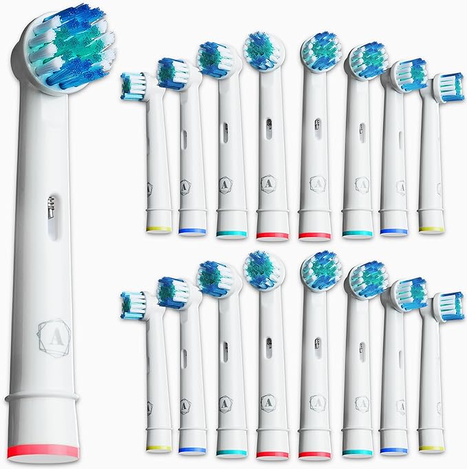 Replacement Toothbrush Heads Compatible with Oral B - 16 Pack Aster Toothbrush Head Compatible with Oral B Braun Professional Electric Brush Heads Refill for 7000/Pro 1000/9600/ 5000/3000/8000