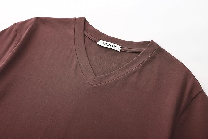 VEIISAR Premium V Neck T Shirts for Men - Modern Fitted Tees Vneck Undershirts-StrideForce Fitness