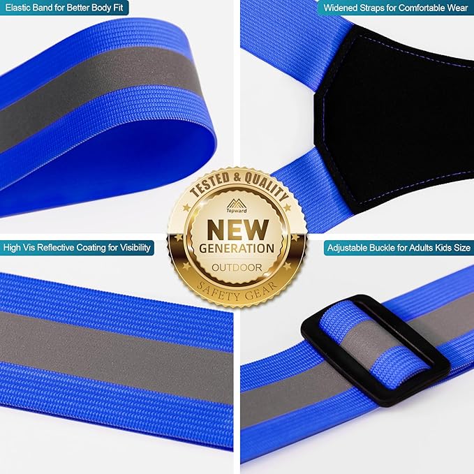 LED Reflective Vest Safety Gear, Light Up Vest for Night Walking Cycling, High Visibility Running Vest with Reflective Strips-StrideForce Fitness