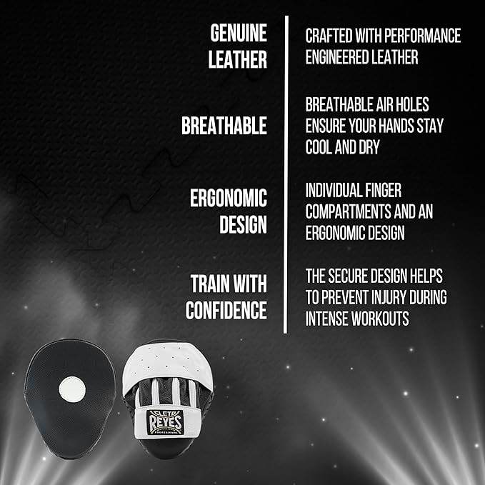 CLETO REYES Boxing Punching Mitts, Focus Sparring Striking Training Punch Pads, MMA, Kickboxing, Muay Thai, Leather-StrideForce Fitness