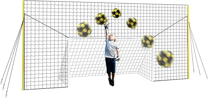 3-in-1 Soccer Training Rebounder & Goal Backstop Net - Soccer Goal for Volley, Passing, Solo Training - Outdoor Sports, Backyard Games-StrideForce Fitness