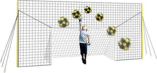 3-in-1 Soccer Training Rebounder & Goal Backstop Net - Soccer Goal for Volley, Passing, Solo Training - Outdoor Sports, Backyard Games-StrideForce Fitness