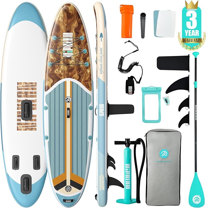 Niphean Inflatable Stand Up Paddle Board with SUP Accessories, Anti-Slip EVA Deck, 10’6’’ Inflatable Paddle Boards for Adults & Youth of All Skill Levels-StrideForce Fitness