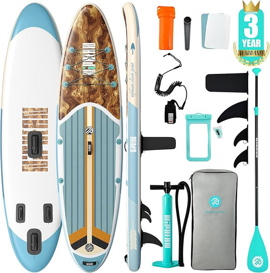 Niphean Inflatable Stand Up Paddle Board with SUP Accessories, Anti-Slip EVA Deck, 10’6’’ Inflatable Paddle Boards for Adults & Youth of All Skill Levels-StrideForce Fitness