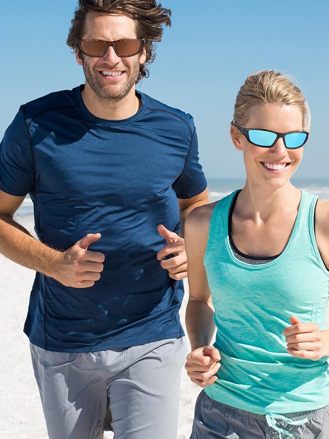 Frienda 6 Pack Polarized Sport Sunglasses for Men Multipack Fit over Glasses Pack Lot Set Men's Sport Fishing Eyeglasses-StrideForce Fitness