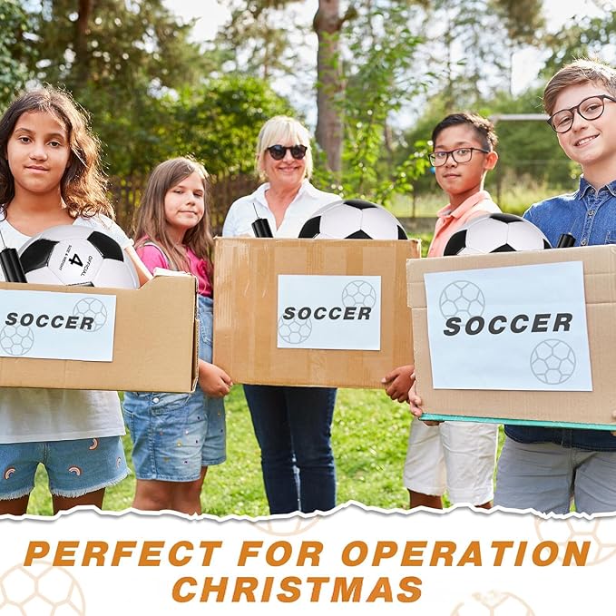 Sotiff 24 Pcs Size 5/4 Soccer Ball Bulk with 24 Pump Deflated Soccer Balls for Kids Teen Football Bulk for Game Training School Team Sports Adults Player Practice Outdoor-StrideForce Fitness