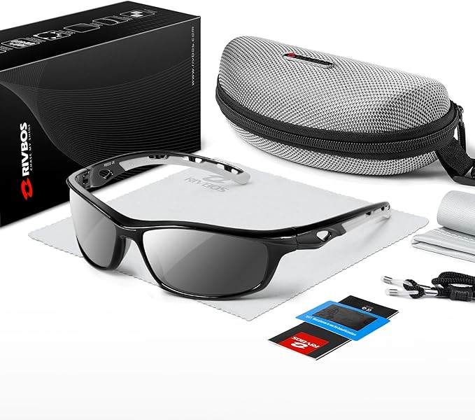 RIVBOS Sunglasses for Men Women Polarized UV Protection Sports Fishing Driving Shades Cycling RB833-StrideForce Fitness