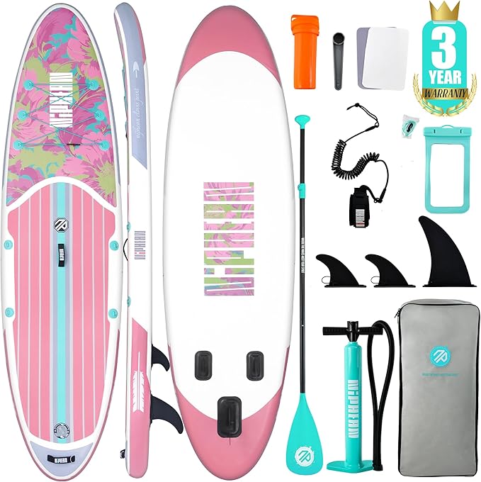 Niphean Inflatable Stand Up Paddle Board with SUP Accessories, Anti-Slip EVA Deck, 10’6’’ Inflatable Paddle Boards for Adults & Youth of All Skill Levels-StrideForce Fitness