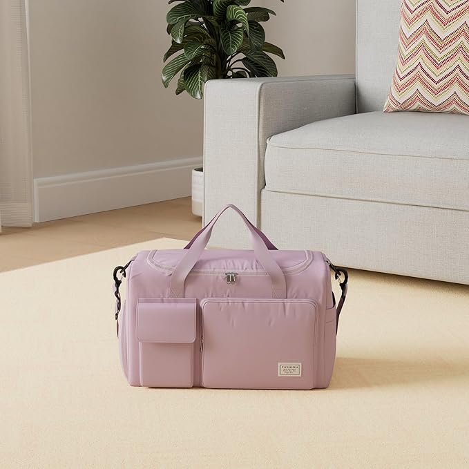 FIORETTO Women's Gym Duffle Bag with Shoes Compartment, 37L Capacity, Ideal for Travel, Gym, Sports, Duffel, Weekender-StrideForce Fitness