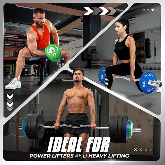 Yes4All Fractional Weight Plates Set, Available In Steel And Rubber, Set of 2/4/6 Plates in 1.25LB, 2.5LB, or 5LB Sizes, Micro Change Plates for Dumbbell and Olympic Barbell Weightlifting-StrideForce Fitness