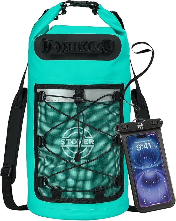 STOVER 5/10/25/30/40/55L Waterproof Backpack- Floating Dry Bag for Kayaking, Travel, Beach, Hiking, & Camping, Men/Women-StrideForce Fitness