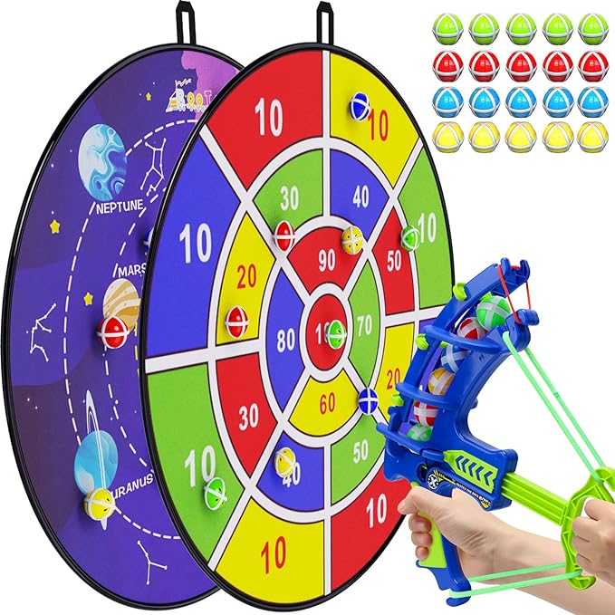 BooTaa 29" Large Dart Board for Kids, Kids Dart Board with Sticky Balls, Boys Toys, Indoor/Sport Outdoor Fun Party Play Game Toys, Birthday Gifts for 3 4 5 6 7 8 9 10 11 12 Year Old Boys Girls-StrideForce Fitness