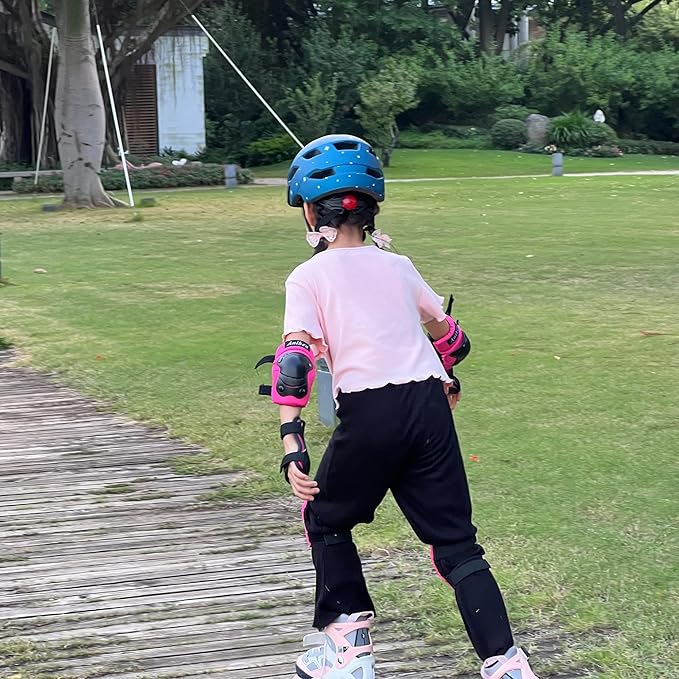 Kids Bike Helmet,Bavilk Kids Boys Girls Bike Helmets with LED Light Detachable Visor Children Youth Teen Multi-Sport for Skating Cycling Scooter Skateboard Adjustable & Lightweight 19.7"-22.4"-StrideForce Fitness