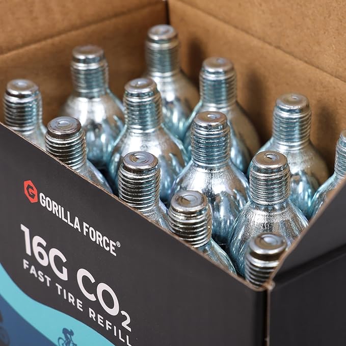 Threaded CO2 Cartridges, 16g for Bike Tire Inflators-StrideForce Fitness