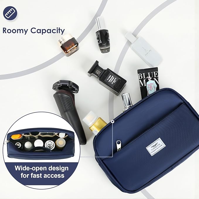 FIORETTO Womens Gym Tote Duffle Bag with Toiletry Bag, Sports Duffel Overnight Hospital Workout Carry on Bag for Girls with Wet Pocket & Shoe Compartment, Ideal for Travel, Swimming, Dance Navy Blue-StrideForce Fitness