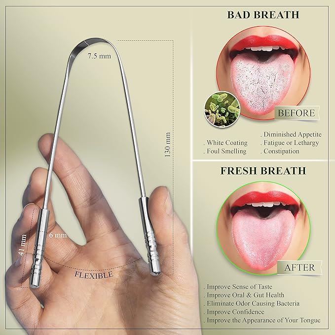 6 Pack Dental Tools Teeth Cleaning Kit, Plaque Tartar Remover for Teeth and Oral Care for Adults, Kids and Pets, Includes Tongue Scraper, Mirror, Probe, 100% Stainless Steel Dental Kit with Case