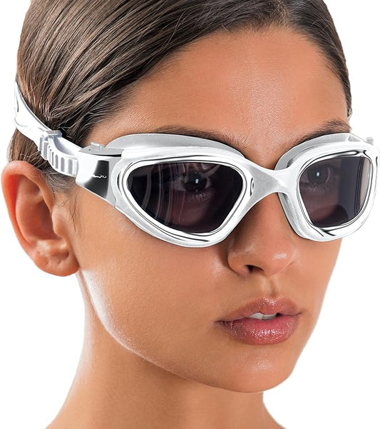 AqtivAqua Swimming Goggles, DX Wide View Swim Goggles for Adult Men Women, Anti Fog No Leaking-StrideForce Fitness