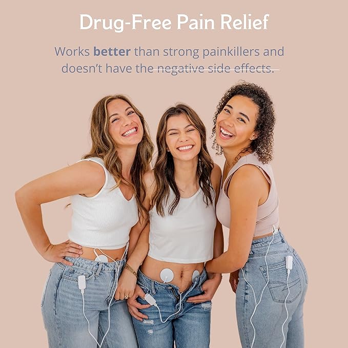 Pixie Period Pain Relief Device - Best PMS Relief Simulator with TENS Technology - Thinnest Wearable Tens Unit - Unnoticable Under Clothes - Menstrual Cramp Comfort - Alternative to Heating Pads