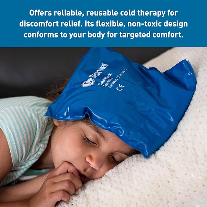 BodyMed Reusable Vinyl Ice Pack (2-Pack) for Neck - Professional Grade Cold Therapy for Injuries, Aches, Swelling, Bruises, Sprains - 23 in. Long (Neck Contour)-StrideForce Fitness