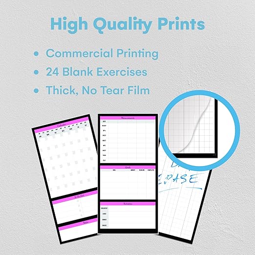 Weekly Planner Pad - Notepad Scheduling System - Dry Erase Board, Task List, and Calendar - Planning Poster for Time Management, Workout, Exercise, and Weight Loss - Expandable Desk Notepad-StrideForce Fitness