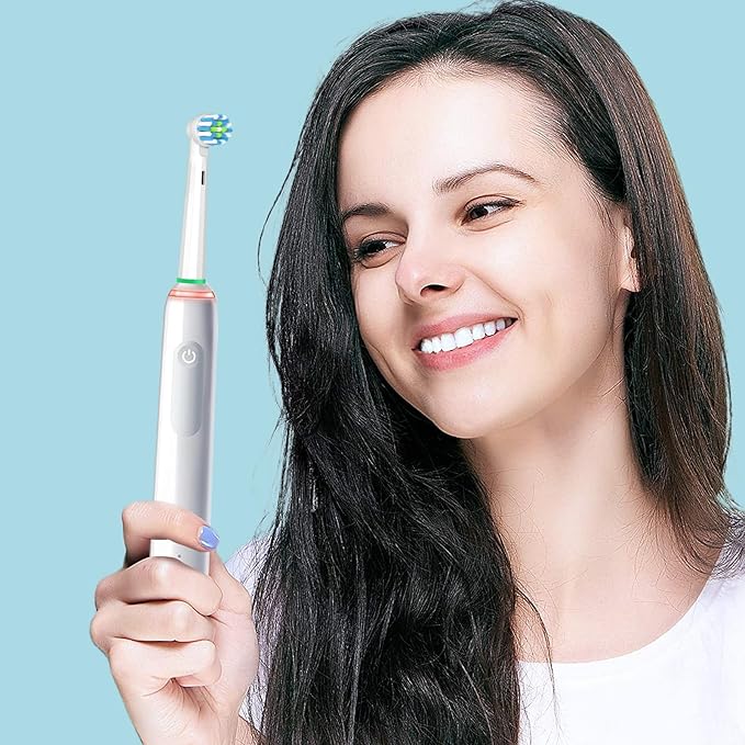 Toothbrush Heads Compatible with Oral B Braun Pro 1000/Genius X/Smart 1500 Series Electric Toothbrush, 14 Count Refills Brush Head Compatible with Oral B (White)